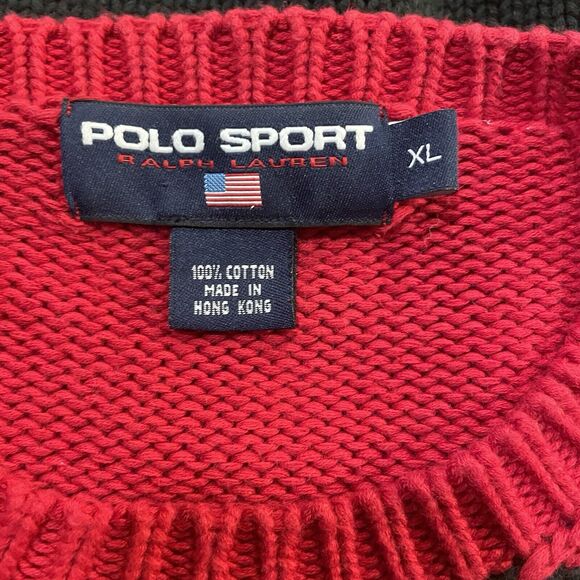 Polo Sport Ralph Lauren‎ Sweater Colorblock Stripe Vintage Y2K Nautical Mens XL - Picture 2 of 5